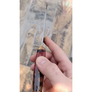 КВІТКА ексклюзивний кухонний ніж ручної роботи майстра студії XI KNIVES, Сталь N690™ 60-61 HRC. Photo 3